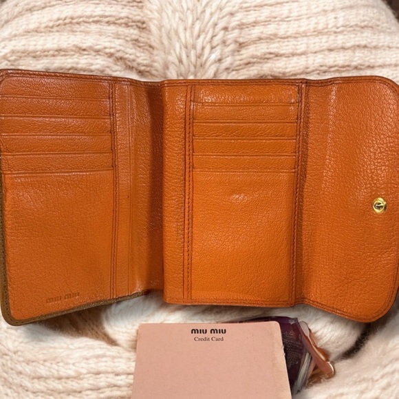 Miu Miu Madras Colorblock Bifold Leather Wallet with COA - Picture 6 of 10